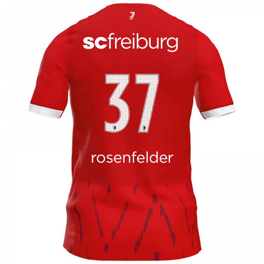 Uomo Maglia Max Rosenfelder #37 Rosso Kit Gara Home 2024/25 Maglietta