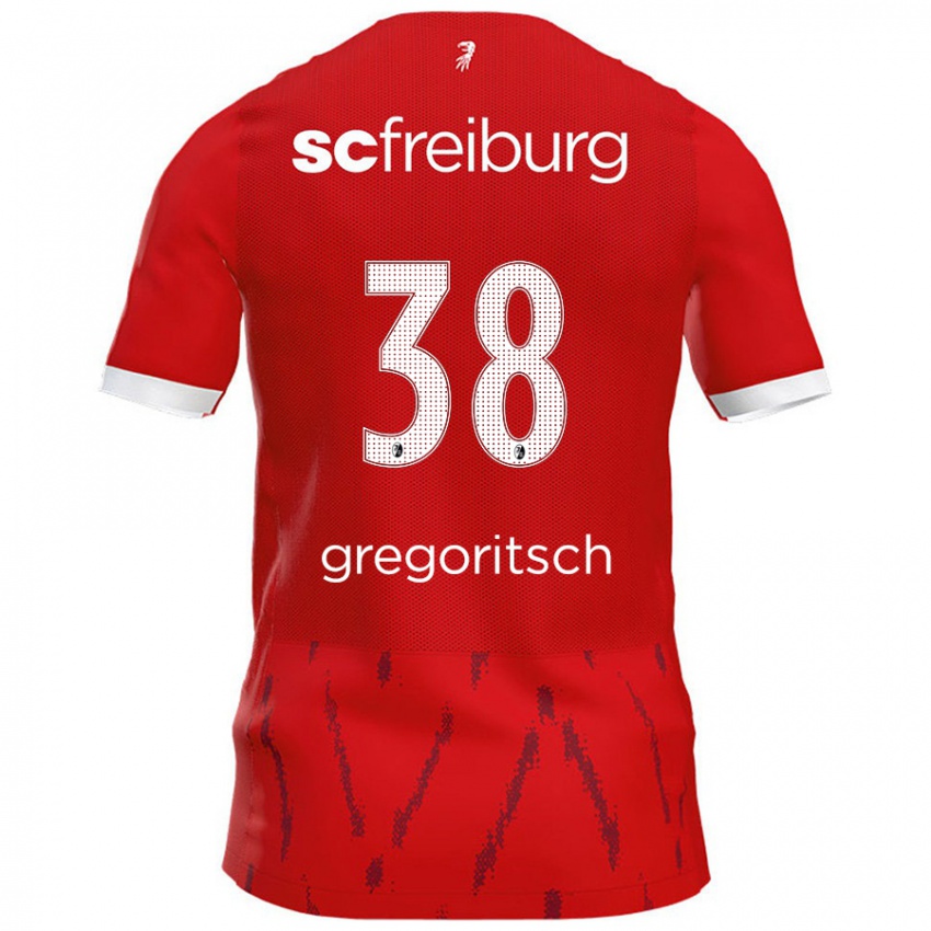 Uomo Maglia Michael Gregoritsch #38 Rosso Kit Gara Home 2024/25 Maglietta