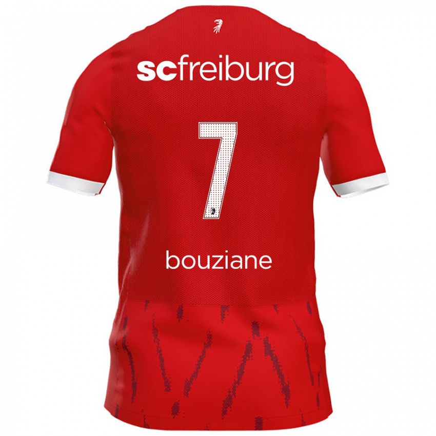 Uomo Maglia Chiara Bouziane #7 Rosso Kit Gara Home 2024/25 Maglietta