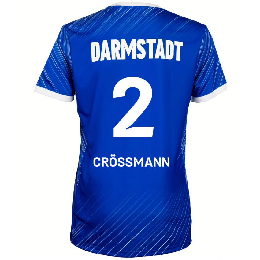 Uomo Maglia Elias Crößmann #2 Blu Bianco Kit Gara Home 2024/25 Maglietta