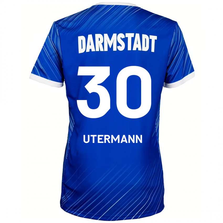 Uomo Maglia Anton Utermann #30 Blu Bianco Kit Gara Home 2024/25 Maglietta