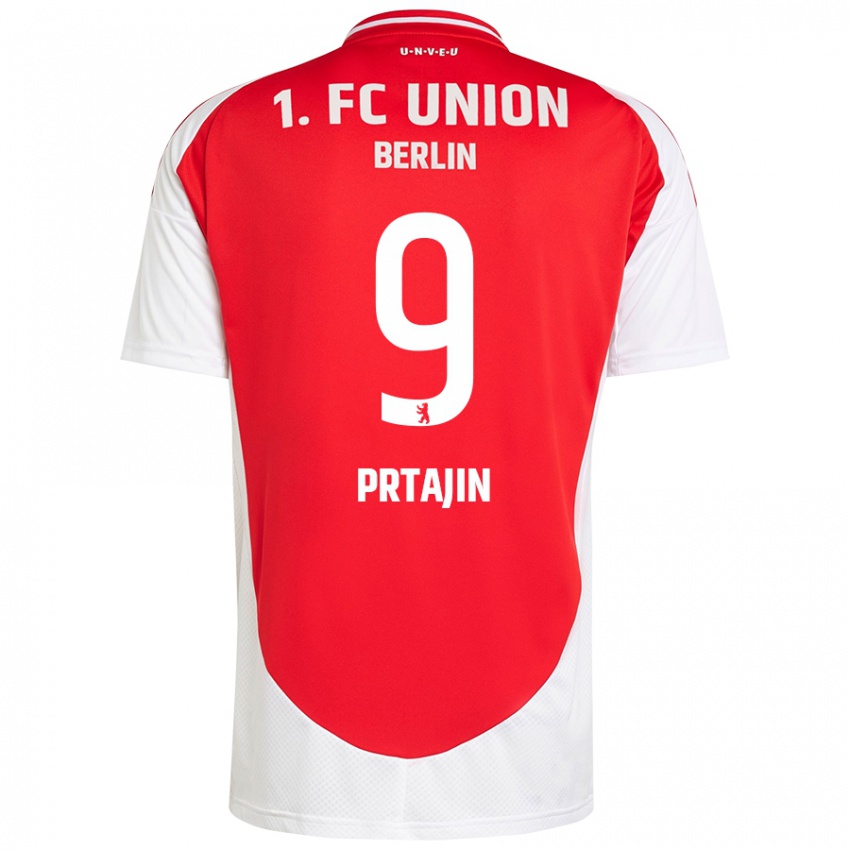 Uomo Maglia Ivan Prtajin #9 Rosso Bianco Kit Gara Home 2024/25 Maglietta