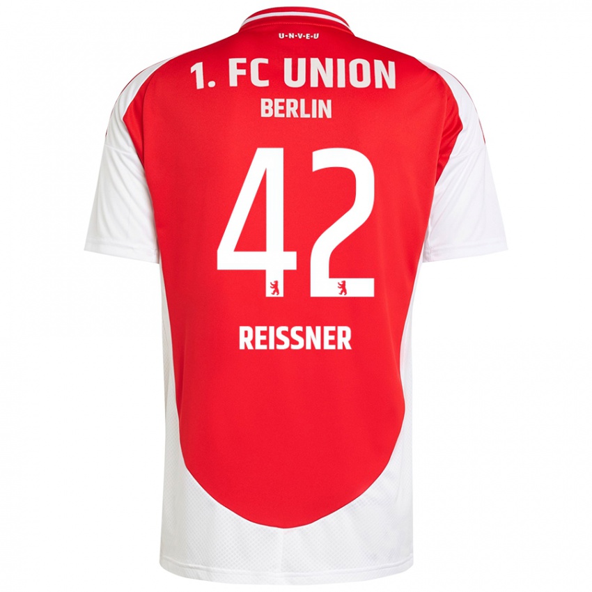 Uomo Maglia Naika Reissner #42 Rosso Bianco Kit Gara Home 2024/25 Maglietta