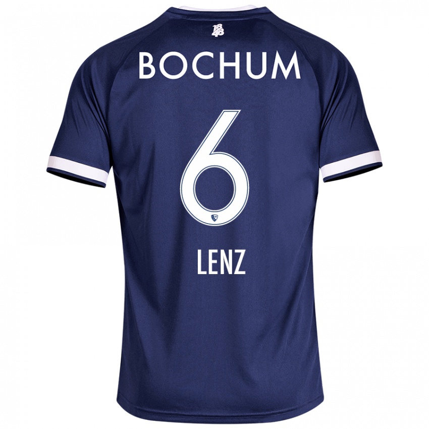 Uomo Maglia Cajetan Lenz #6 Blu Scuro Kit Gara Home 2024/25 Maglietta