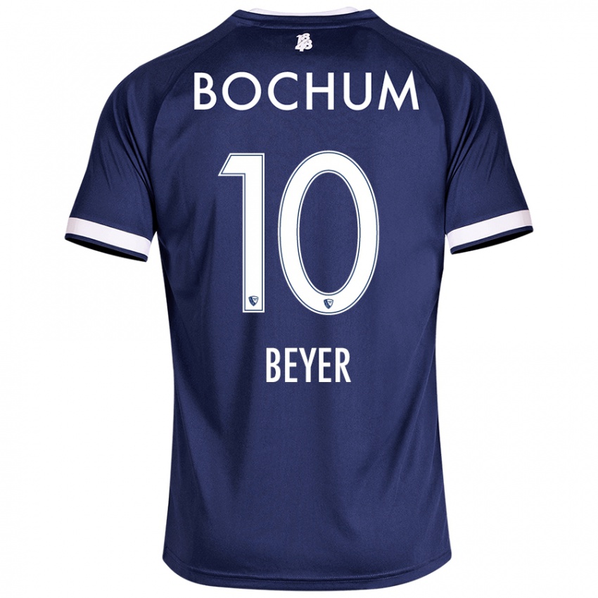 Uomo Maglia Pia Beyer #10 Blu Scuro Kit Gara Home 2024/25 Maglietta