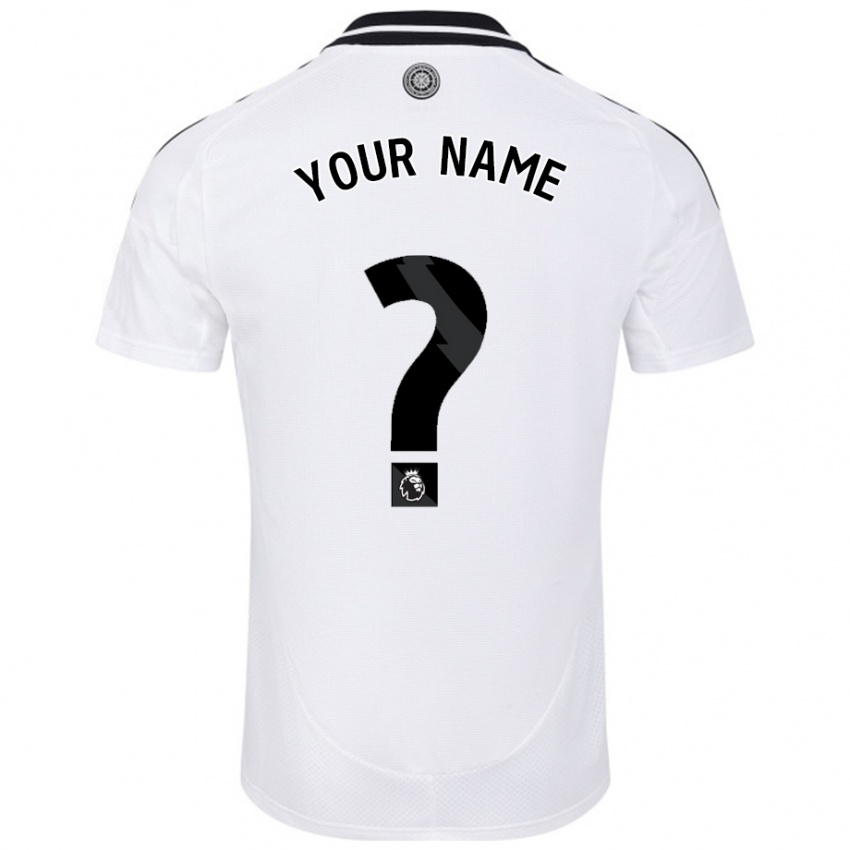 Uomo Maglia Il Tuo Nome #0 Bianco Kit Gara Home 2024/25 Maglietta