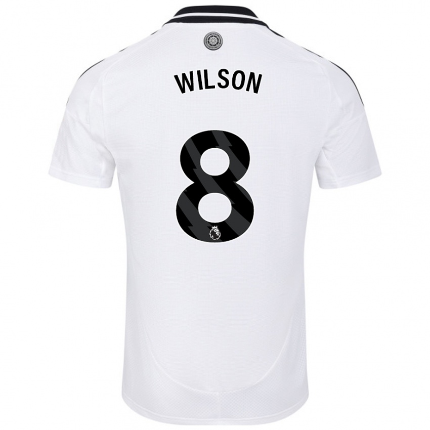 Uomo Maglia Harry Wilson #8 Bianco Kit Gara Home 2024/25 Maglietta