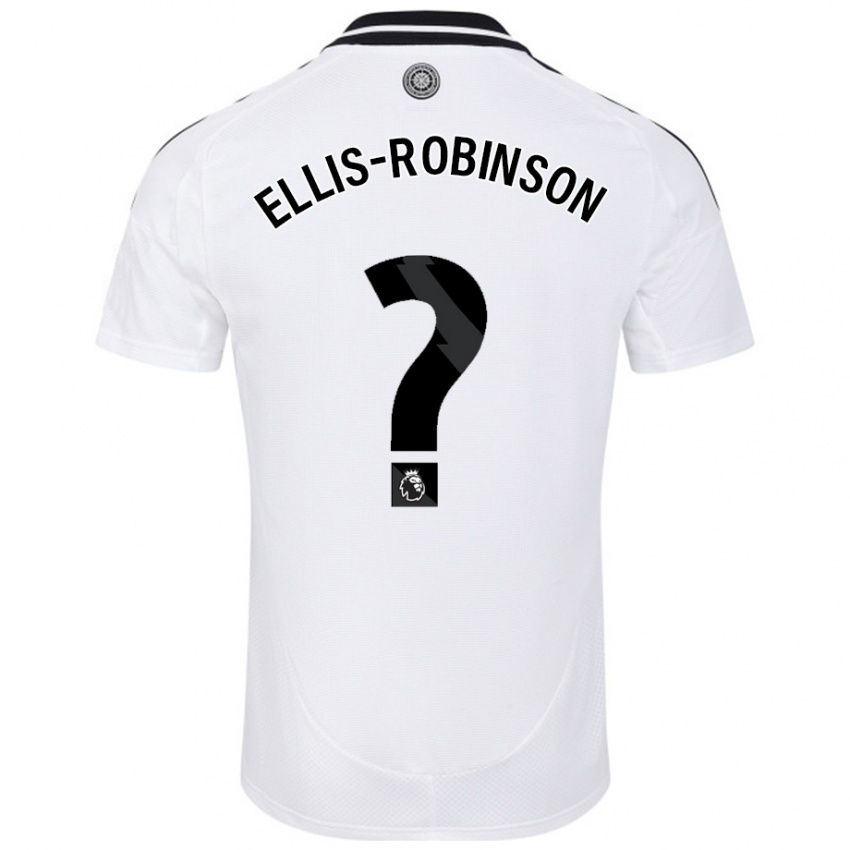 Uomo Maglia Eddie Ellis-Robinson #0 Bianco Kit Gara Home 2024/25 Maglietta