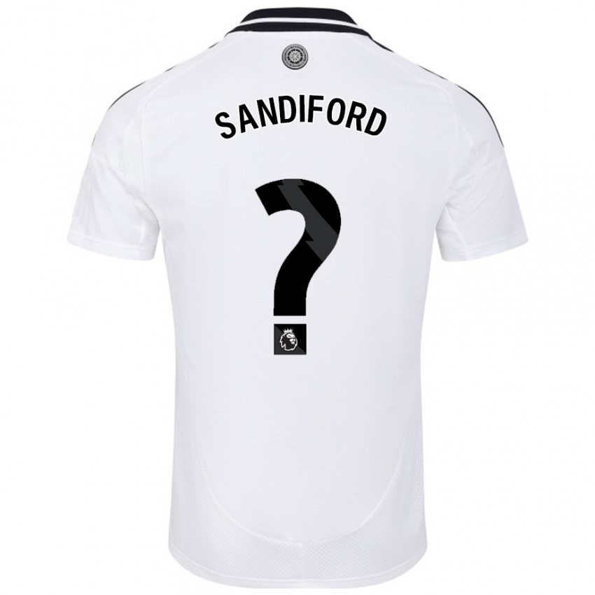 Uomo Maglia Shaquille Sandiford #0 Bianco Kit Gara Home 2024/25 Maglietta