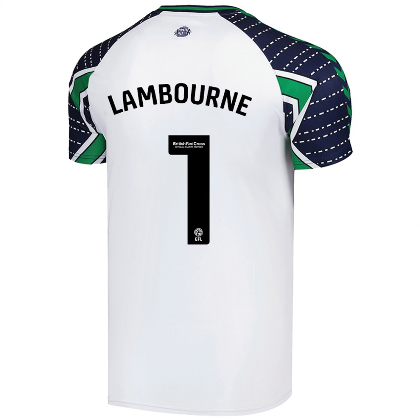 Uomo Maglia Demi Lambourne #1 Bianco Kit Gara Away 2024/25 Maglietta