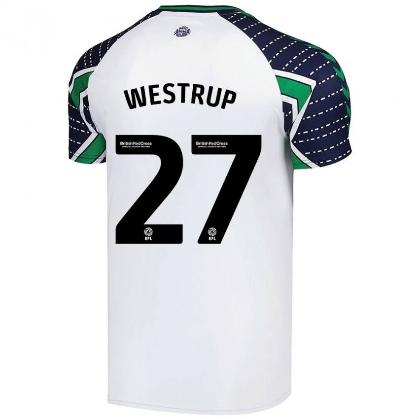 Uomo Maglia Brianna Westrup #27 Bianco Kit Gara Away 2024/25 Maglietta