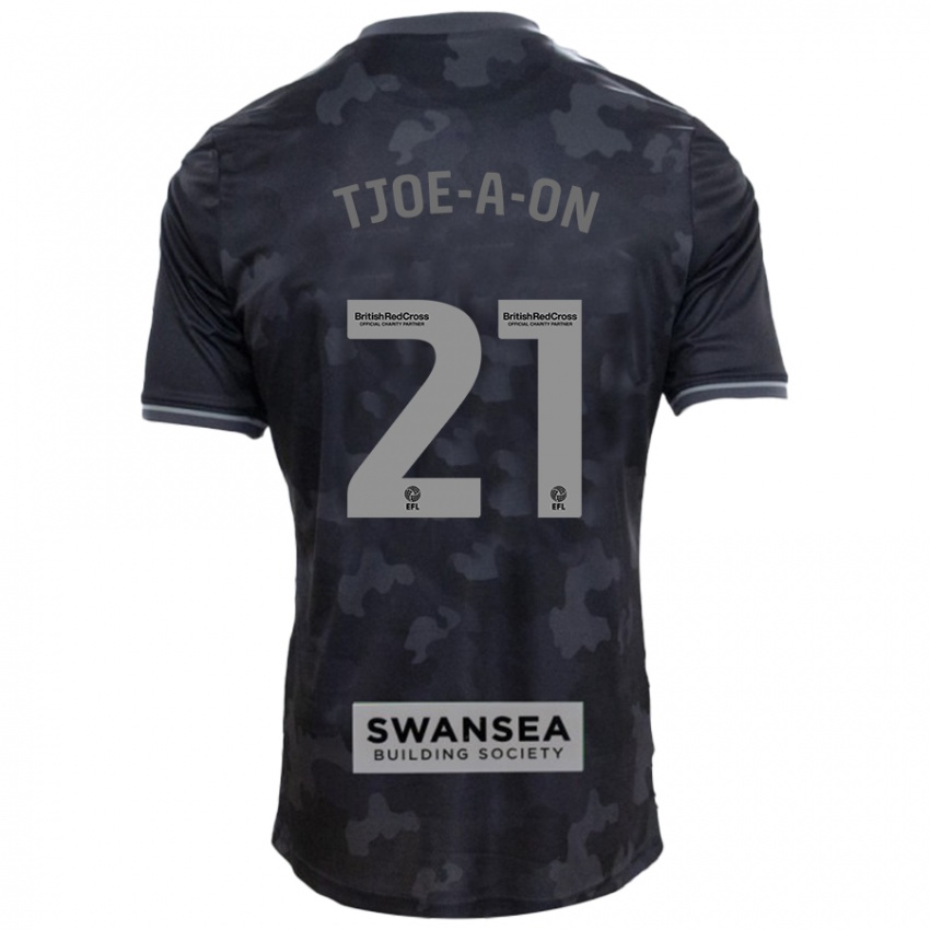 Uomo Maglia Nathan Tjoe-A-On #21 Nero Kit Gara Away 2024/25 Maglietta