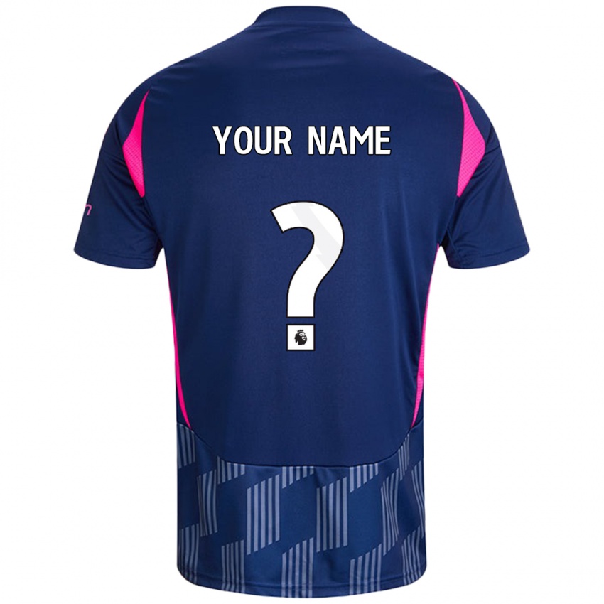 Uomo Maglia Il Tuo Nome #0 Blu Royal Rosa Kit Gara Away 2024/25 Maglietta