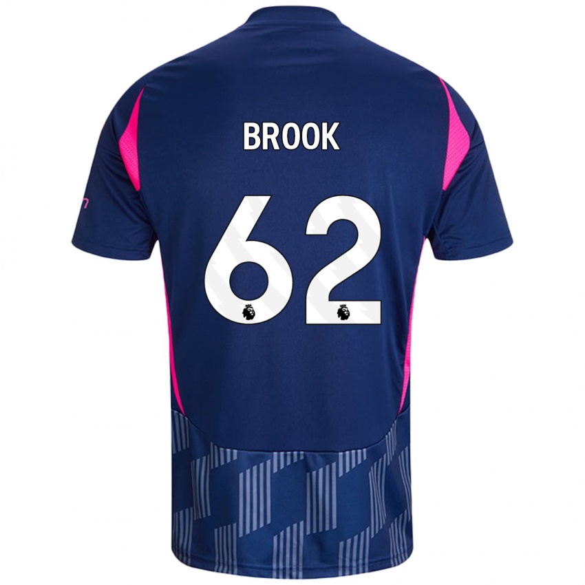 Uomo Maglia Will Brook #62 Blu Royal Rosa Kit Gara Away 2024/25 Maglietta