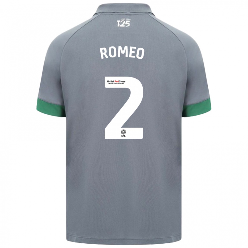 Uomo Maglia Mahlon Romeo #2 Grigio Scuro Kit Gara Away 2024/25 Maglietta