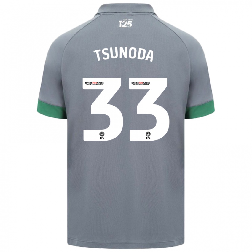 Uomo Maglia Ryotaro Tsunoda #33 Grigio Scuro Kit Gara Away 2024/25 Maglietta