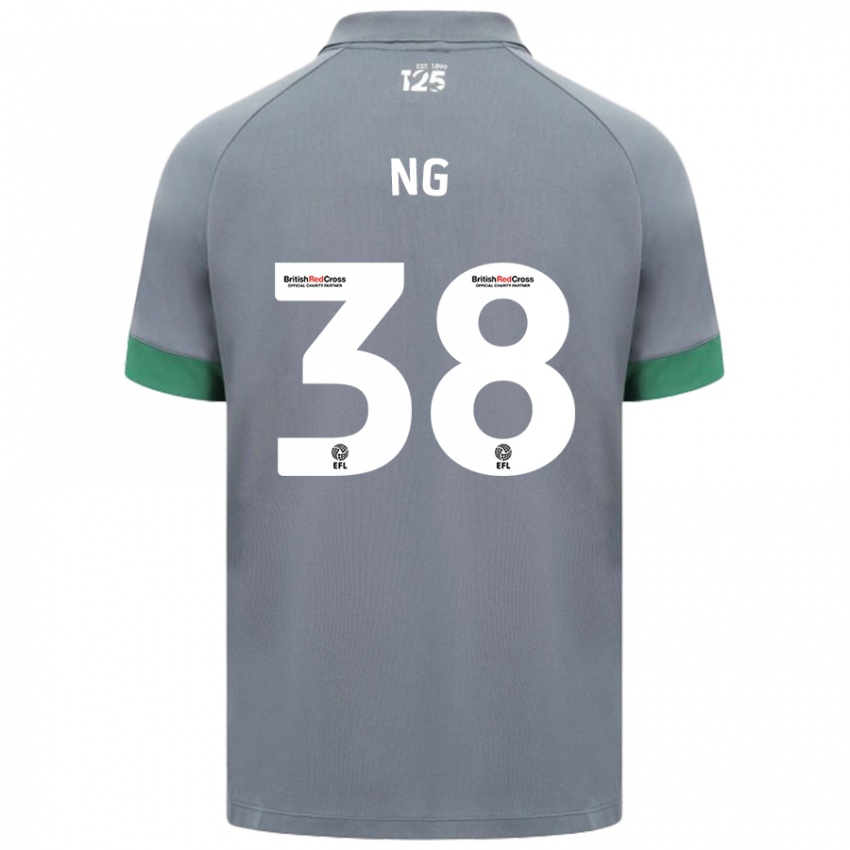 Uomo Maglia Perry Ng #38 Grigio Scuro Kit Gara Away 2024/25 Maglietta