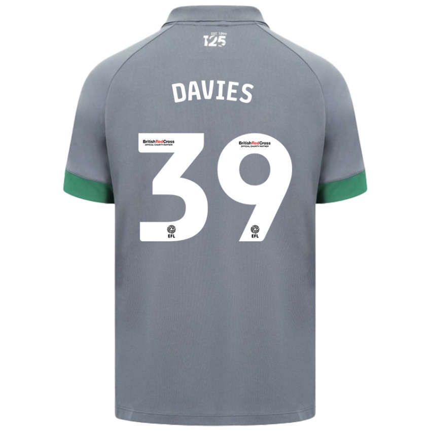 Uomo Maglia Isaak Davies #39 Grigio Scuro Kit Gara Away 2024/25 Maglietta