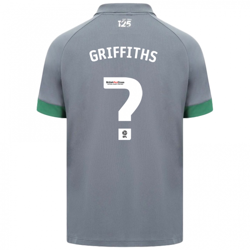 Uomo Maglia Ewan Griffiths #0 Grigio Scuro Kit Gara Away 2024/25 Maglietta