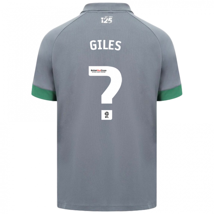 Uomo Maglia Luey Giles #0 Grigio Scuro Kit Gara Away 2024/25 Maglietta