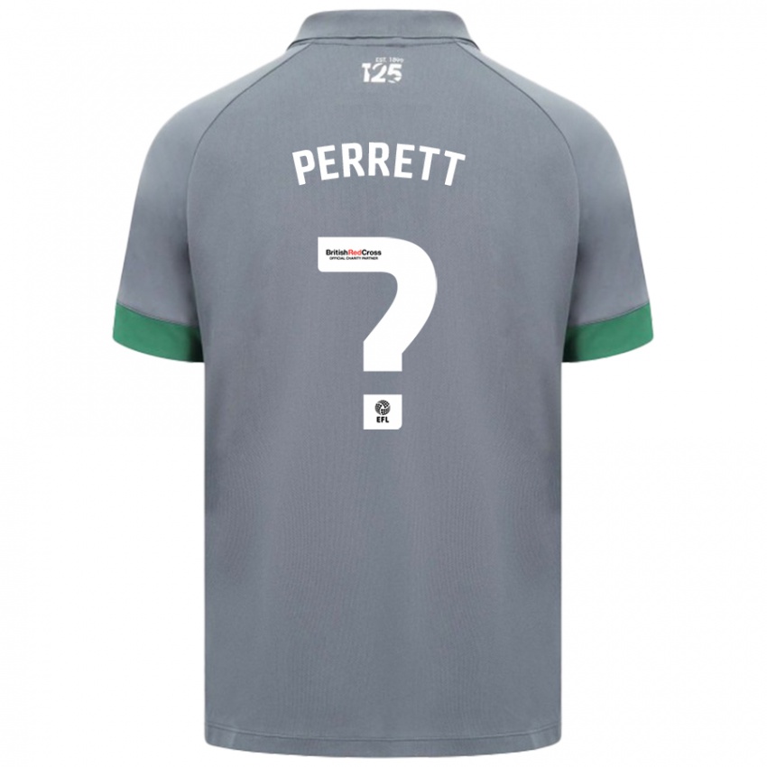 Uomo Maglia Troy Perrett #0 Grigio Scuro Kit Gara Away 2024/25 Maglietta