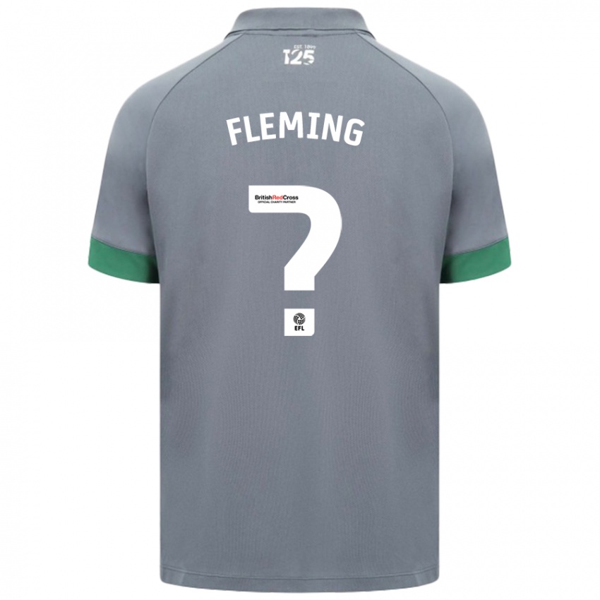 Uomo Maglia Cole Fleming #0 Grigio Scuro Kit Gara Away 2024/25 Maglietta