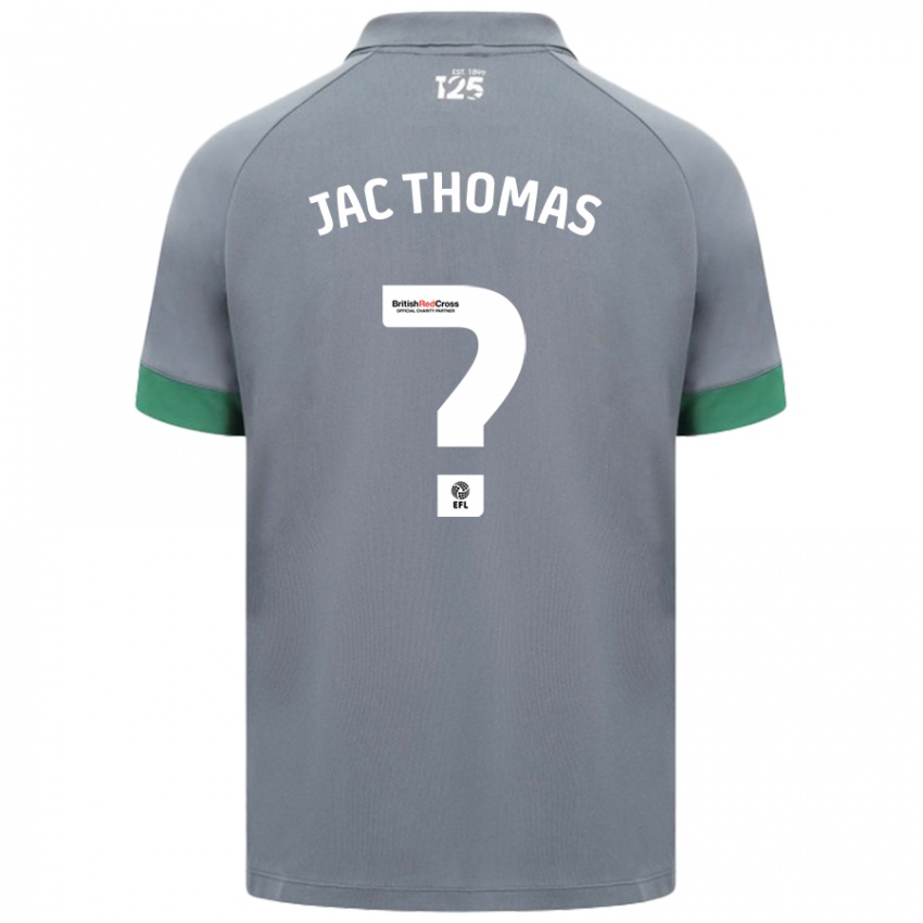 Uomo Maglia Jac Thomas #0 Grigio Scuro Kit Gara Away 2024/25 Maglietta