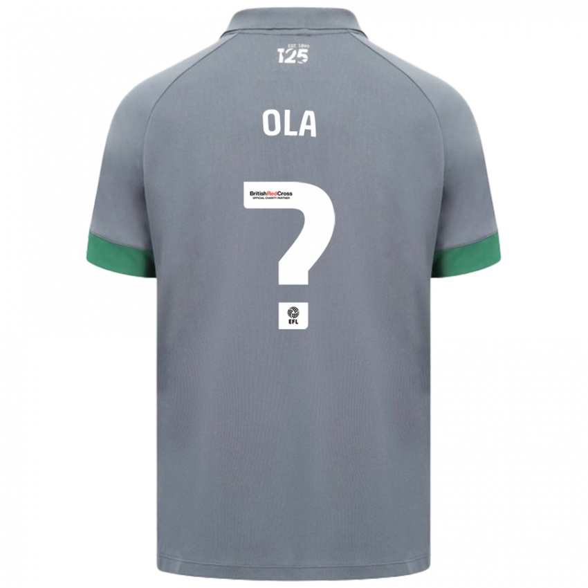 Uomo Maglia Daniel Ola #0 Grigio Scuro Kit Gara Away 2024/25 Maglietta