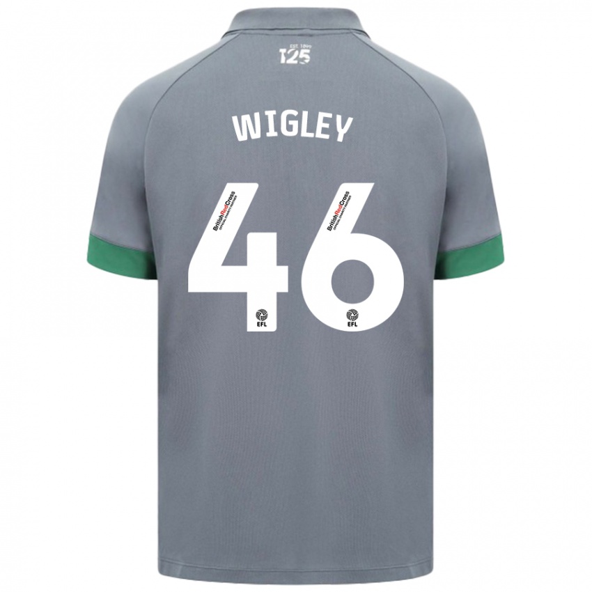 Uomo Maglia Morgan Wigley #46 Grigio Scuro Kit Gara Away 2024/25 Maglietta