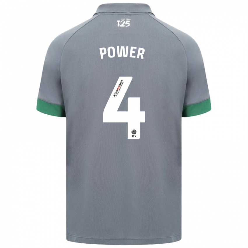 Uomo Maglia Hannah Power #4 Grigio Scuro Kit Gara Away 2024/25 Maglietta