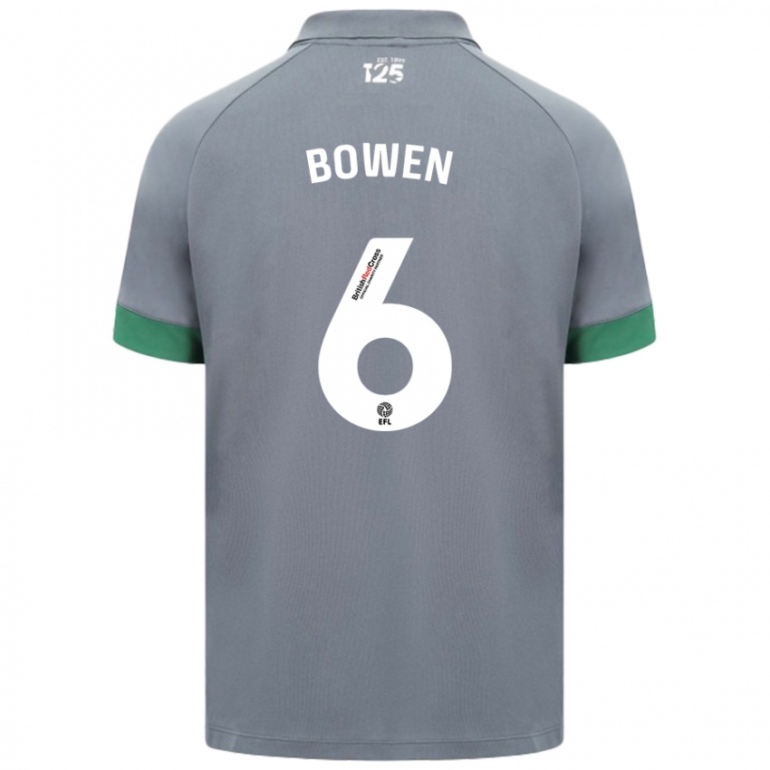 Uomo Maglia Megan Bowen #6 Grigio Scuro Kit Gara Away 2024/25 Maglietta