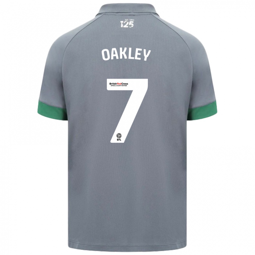 Uomo Maglia Rhianne Oakley #7 Grigio Scuro Kit Gara Away 2024/25 Maglietta