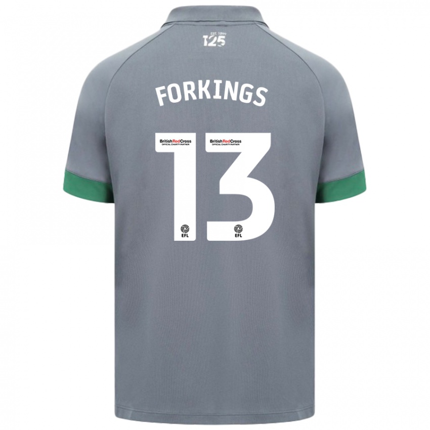 Uomo Maglia Amelia Forkings #13 Grigio Scuro Kit Gara Away 2024/25 Maglietta