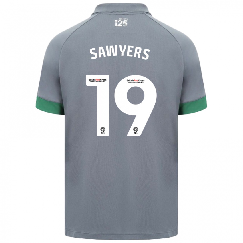 Uomo Maglia Romaine Sawyers #19 Grigio Scuro Kit Gara Away 2024/25 Maglietta