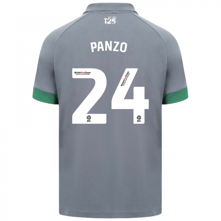 Uomo Maglia Jonathan Panzo #24 Grigio Scuro Kit Gara Away 2024/25 Maglietta