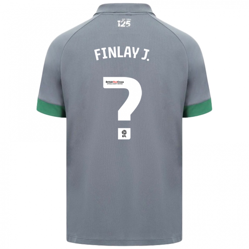 Uomo Maglia Finlay Johnson #0 Grigio Scuro Kit Gara Away 2024/25 Maglietta