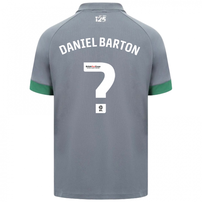 Uomo Maglia Daniel Barton #0 Grigio Scuro Kit Gara Away 2024/25 Maglietta