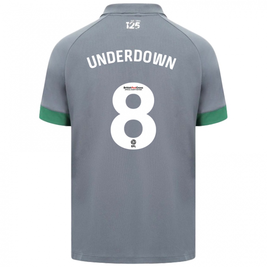 Uomo Maglia Kanisha Underdown #8 Grigio Scuro Kit Gara Away 2024/25 Maglietta