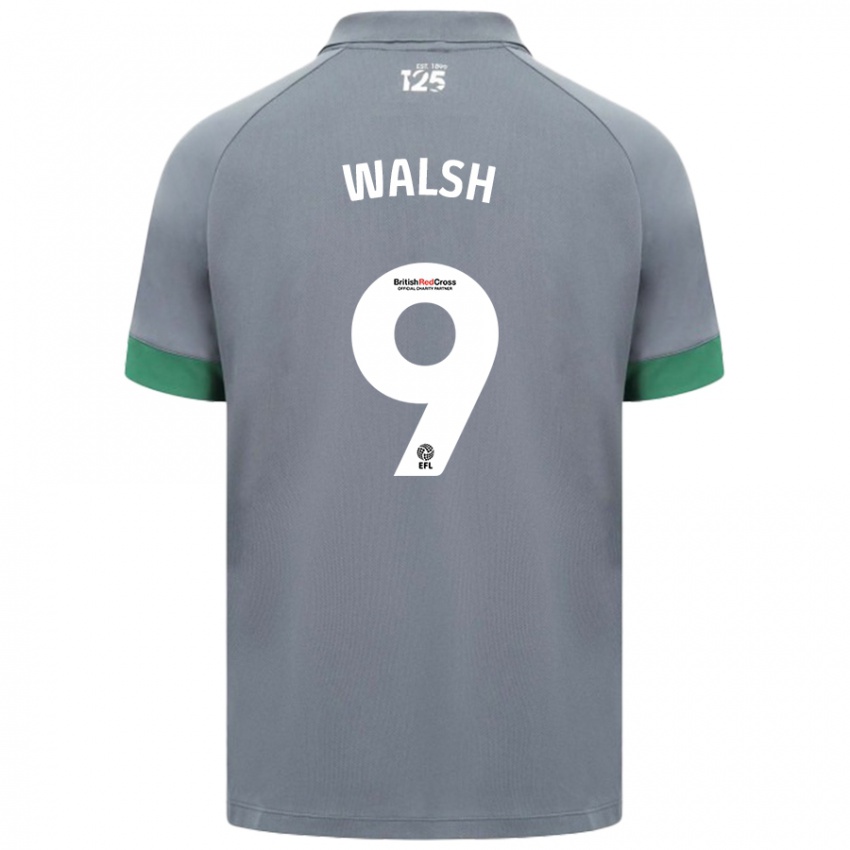 Uomo Maglia Catherine Walsh #9 Grigio Scuro Kit Gara Away 2024/25 Maglietta