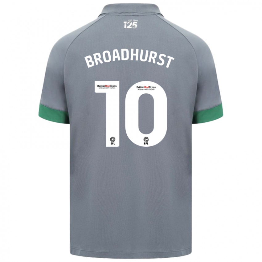 Uomo Maglia Danielle Broadhurst #10 Grigio Scuro Kit Gara Away 2024/25 Maglietta