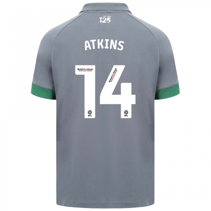 Uomo Maglia Zoe Atkins #14 Grigio Scuro Kit Gara Away 2024/25 Maglietta