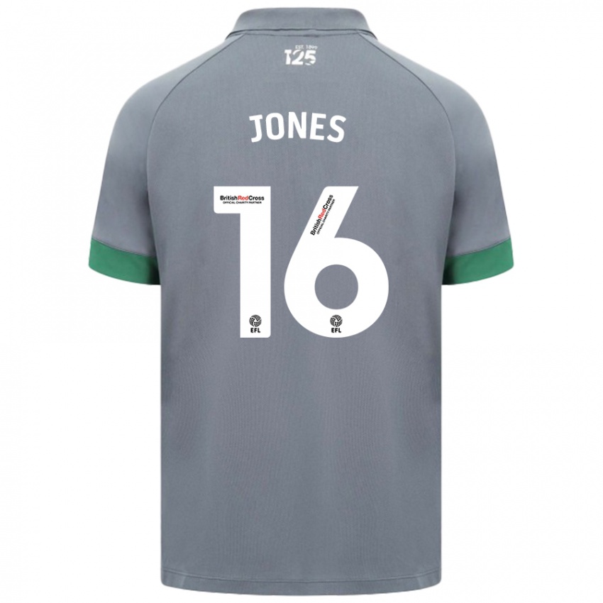 Uomo Maglia Ellie Jones #16 Grigio Scuro Kit Gara Away 2024/25 Maglietta