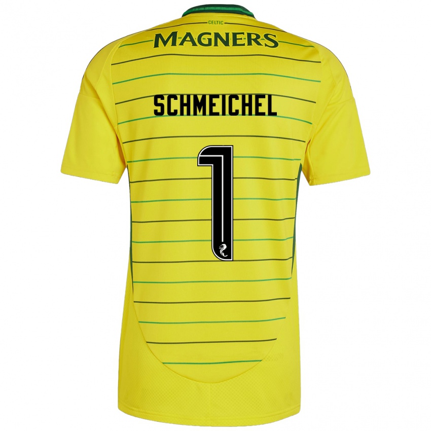 Uomo Maglia Kasper Schmeichel #1 Giallo Kit Gara Away 2024/25 Maglietta