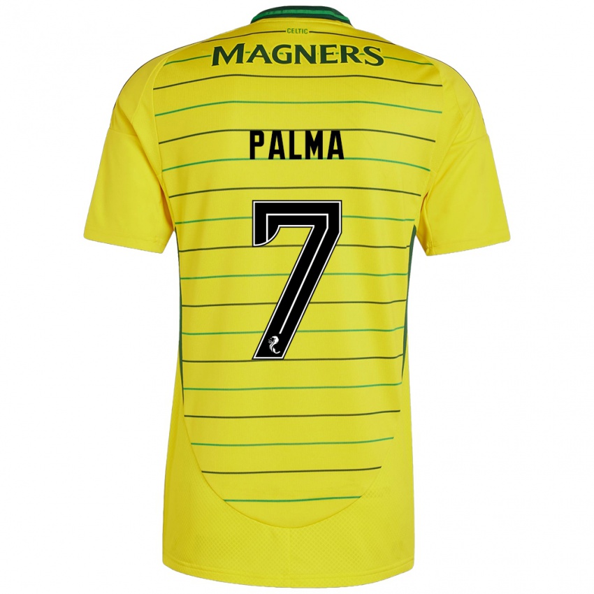 Uomo Maglia Luis Palma #7 Giallo Kit Gara Away 2024/25 Maglietta