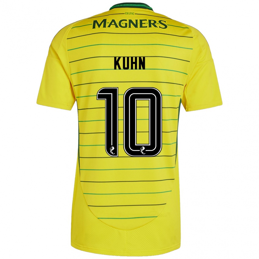 Uomo Maglia Nicolas Kühn #10 Giallo Kit Gara Away 2024/25 Maglietta