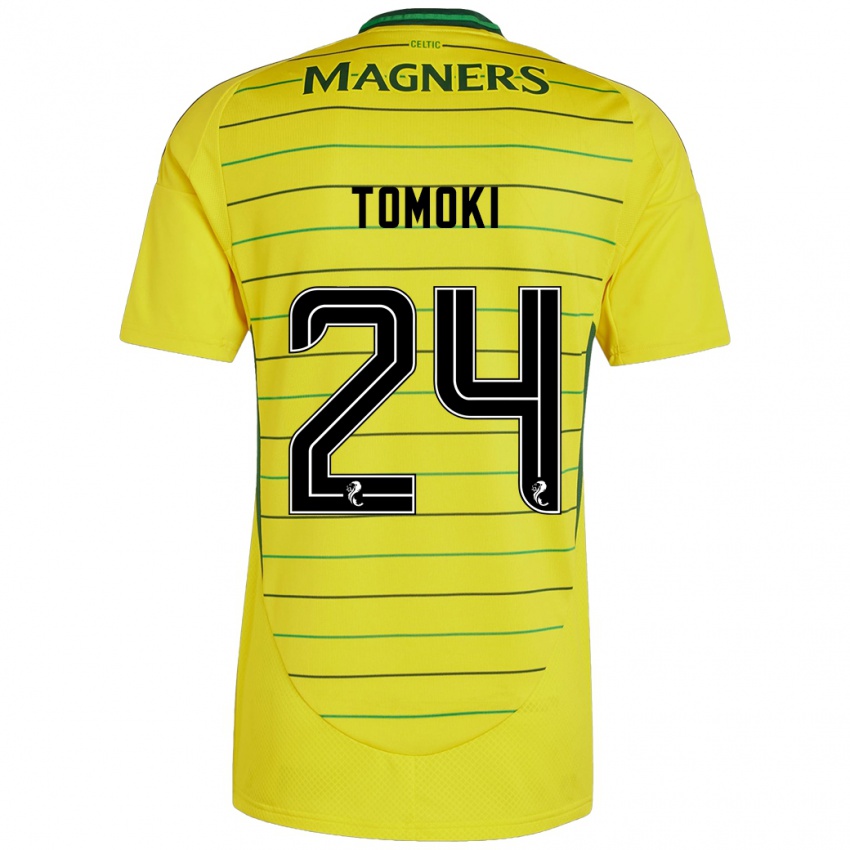 Uomo Maglia Tomoki Iwata #24 Giallo Kit Gara Away 2024/25 Maglietta