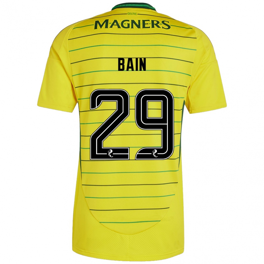 Uomo Maglia Scott Bain #29 Giallo Kit Gara Away 2024/25 Maglietta