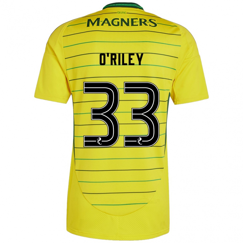 Uomo Maglia Matt O'riley #33 Giallo Kit Gara Away 2024/25 Maglietta