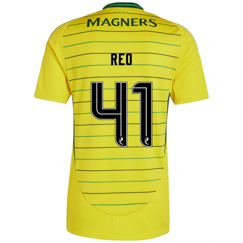 Uomo Maglia Reo Hatate #41 Giallo Kit Gara Away 2024/25 Maglietta