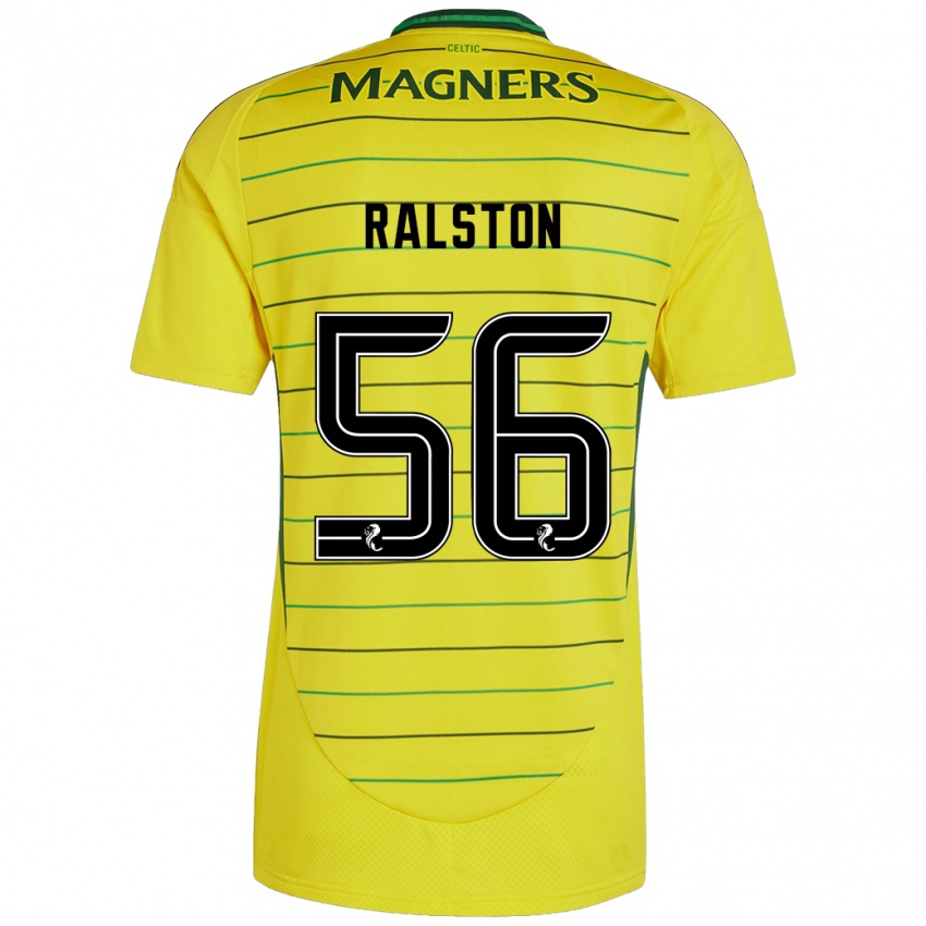 Uomo Maglia Anthony Ralston #56 Giallo Kit Gara Away 2024/25 Maglietta